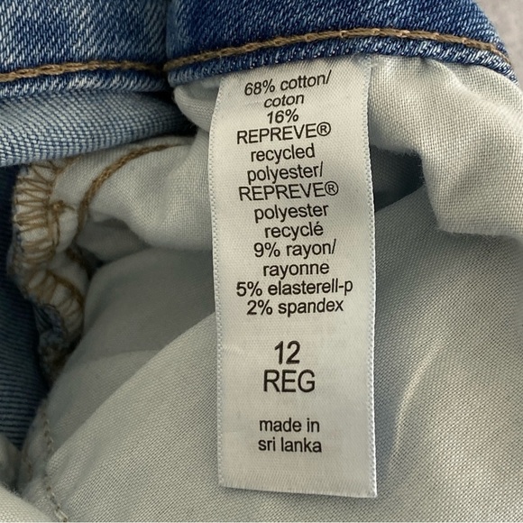 Edgely Mid-rise Super Skinny Jeans Womens 12R Distressed Button Fly Light Wash - Picture 10 of 14